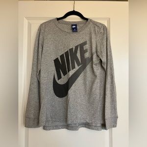 NIKE Long Sleeve Gray & Black T-Shirt Sz Small